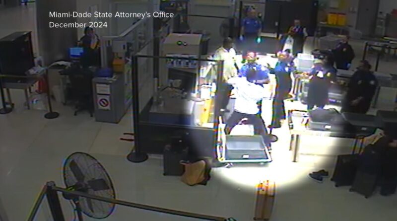 Video Newly released video shows man attacking TSA agents at Miami Airport