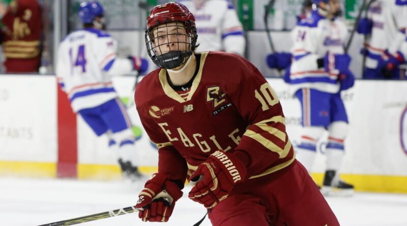 Bruins select Long Island native James Hagens with No. 7 pick to dash Islanders fans’ draft hopes