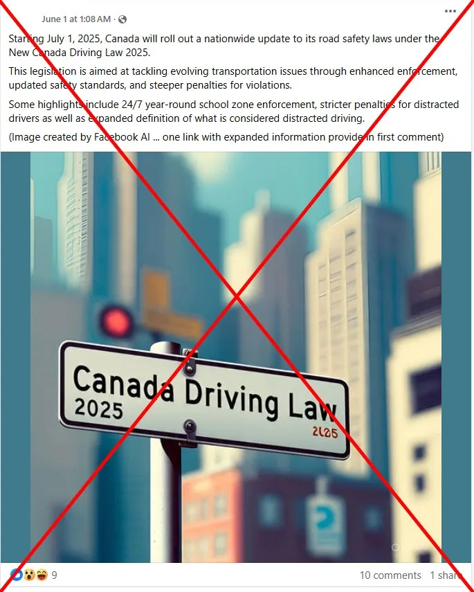Canada will not enact new nationwide driving rules in July 2025