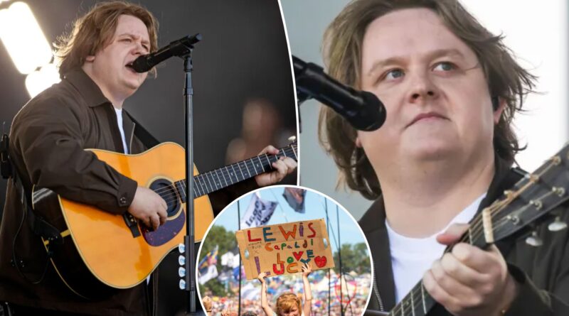 Emotional Lewis Capaldi makes surprise return to Glastonbury after two-year hiatus amid Tourette’s battle: ‘I’m f–ing back, baby’