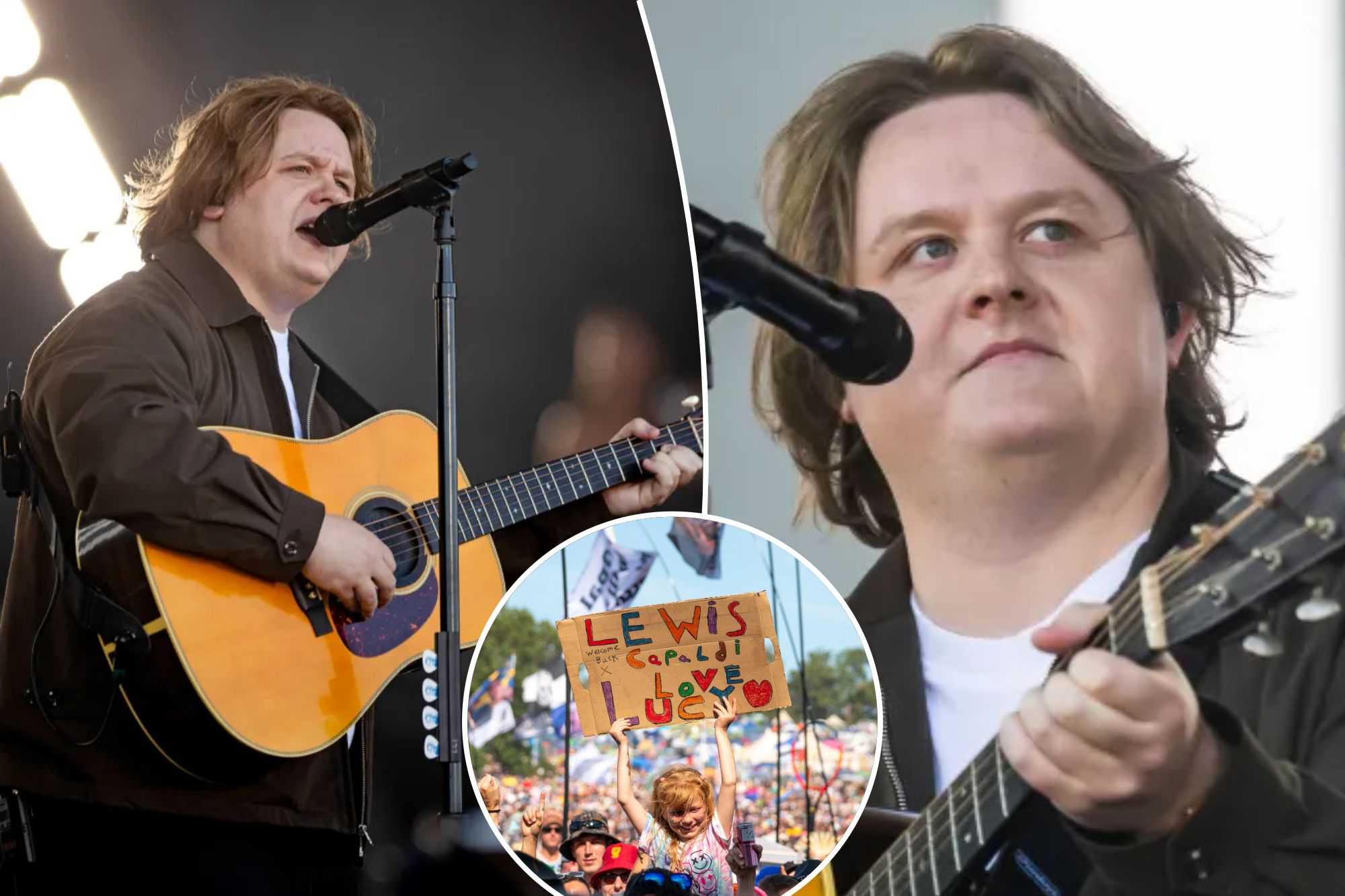 Emotional Lewis Capaldi makes surprise return to Glastonbury after two-year hiatus amid Tourette’s battle: ‘I’m f–ing back, baby’