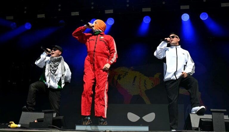 Irish rappers Kneecap perform controversial Glastonbury set