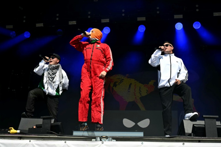 Irish rappers Kneecap perform controversial Glastonbury set