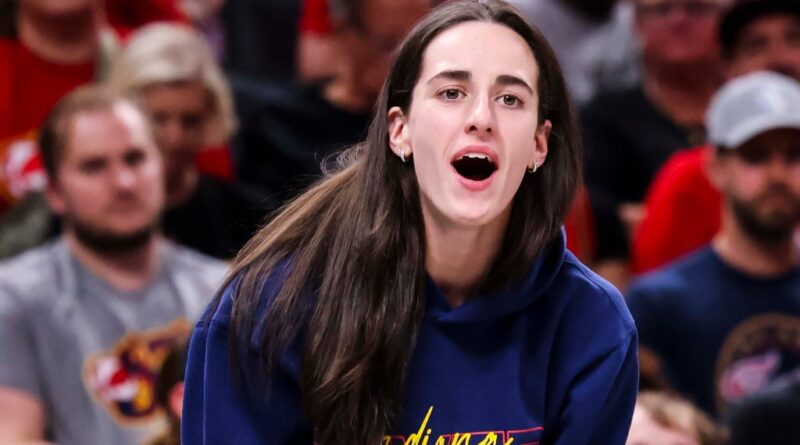 Kelsey Plum takes exception to Caitlin Clark’s sideline antics