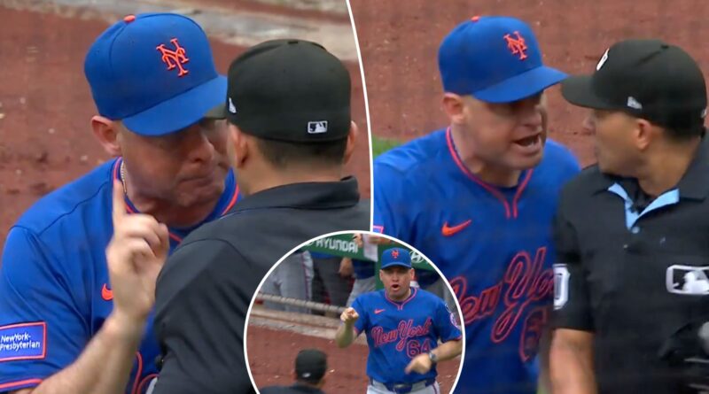 Mets’ Carlos Mendoza gets ejected after fiery argument with home plate umpire