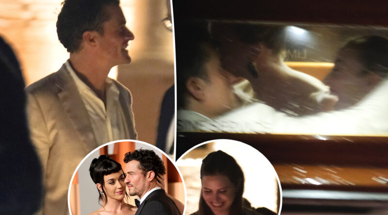 Newly single Orlando Bloom cozies up to mystery woman at Jeff Bezos, Lauren Sánchez’s pre-wedding party in Venice