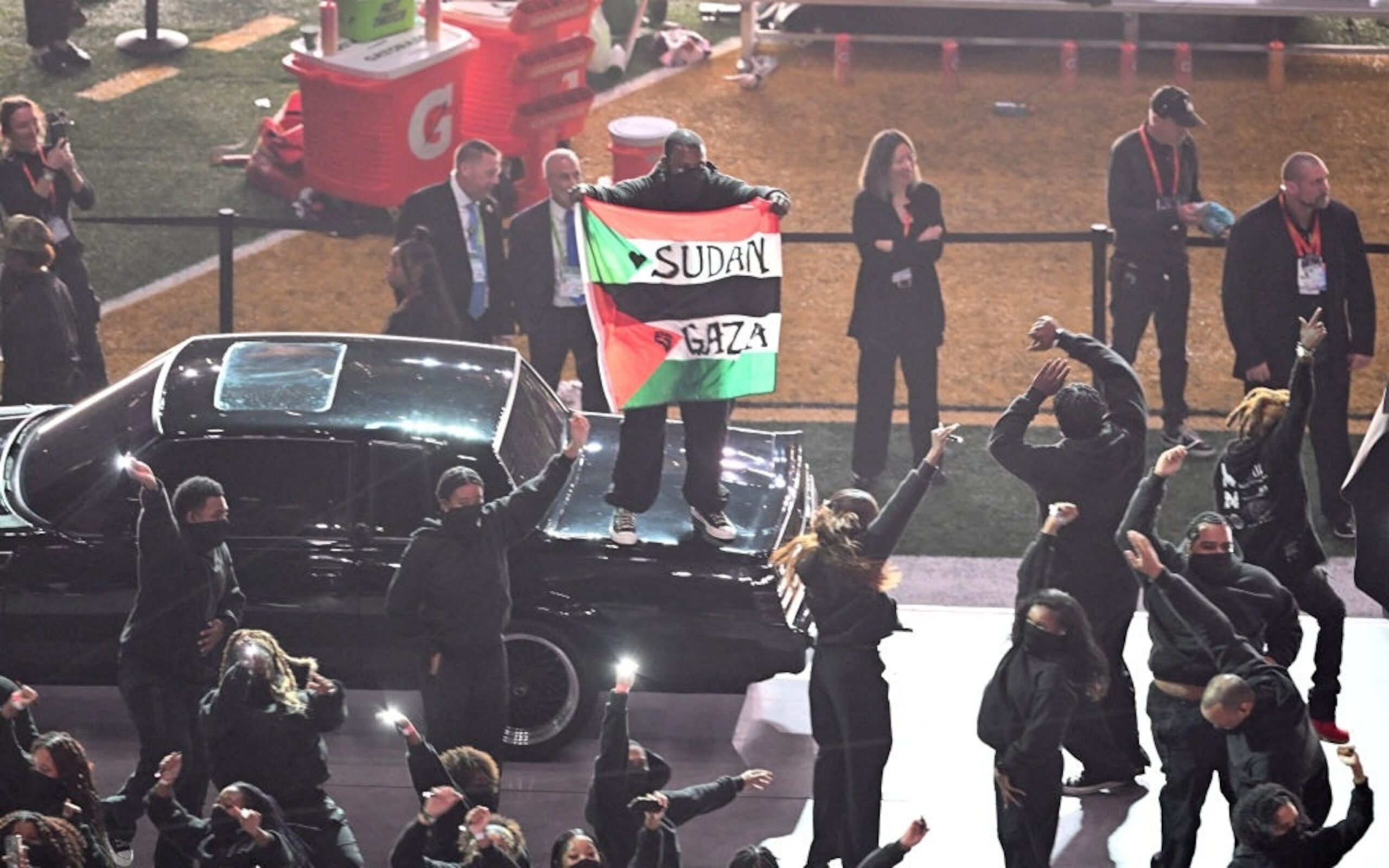 Super Bowl halftime performer arrested for disrupting performance with ‘Sudan and Free Gaza’ flag: Police