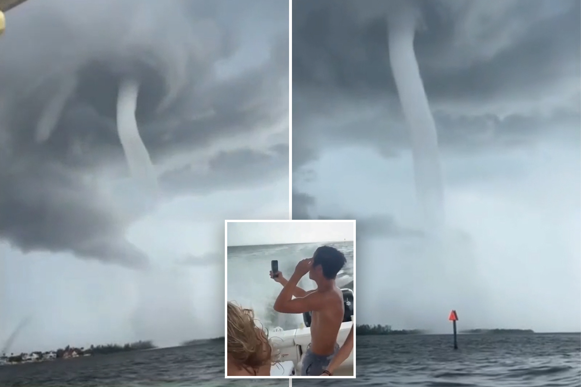 Up-close encounter with dual waterspouts wows Florida boaters on river: ‘Like angels flying to Heaven’