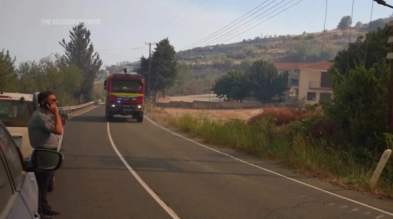 Cyprus fire crews continue to battle huge wildfire as international help on way