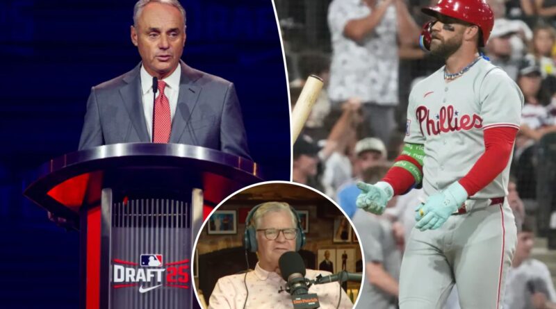 Dan Patrick blasts Bryce Harper for fiery Rob Manfred blowup: ‘Embarrassed for him’