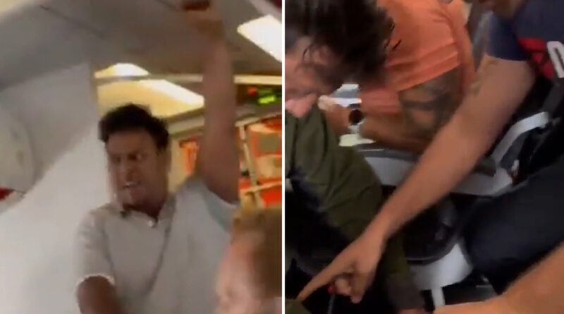 Deranged easyJet flier yells, ‘I’ve got a bomb!’ and threatens Trump before hero passengers tackle him