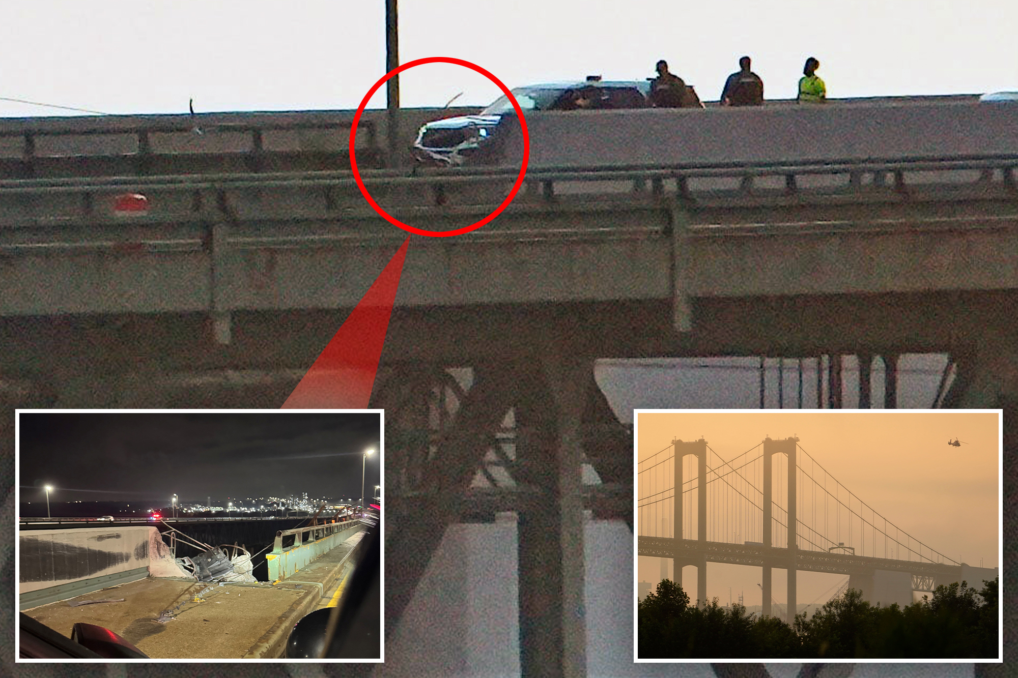 Driver missing after tractor trailer plunges off Delaware bridge and plummets into water