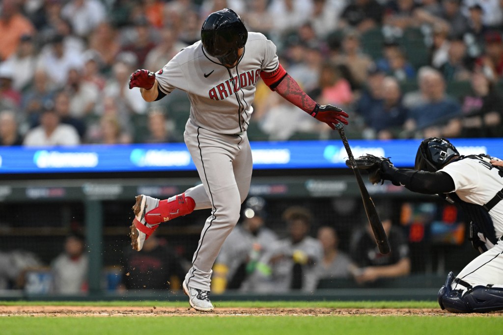 Eugenio Suarez leaves game after getting hit by pitch on hand in potential MLB trade blow
