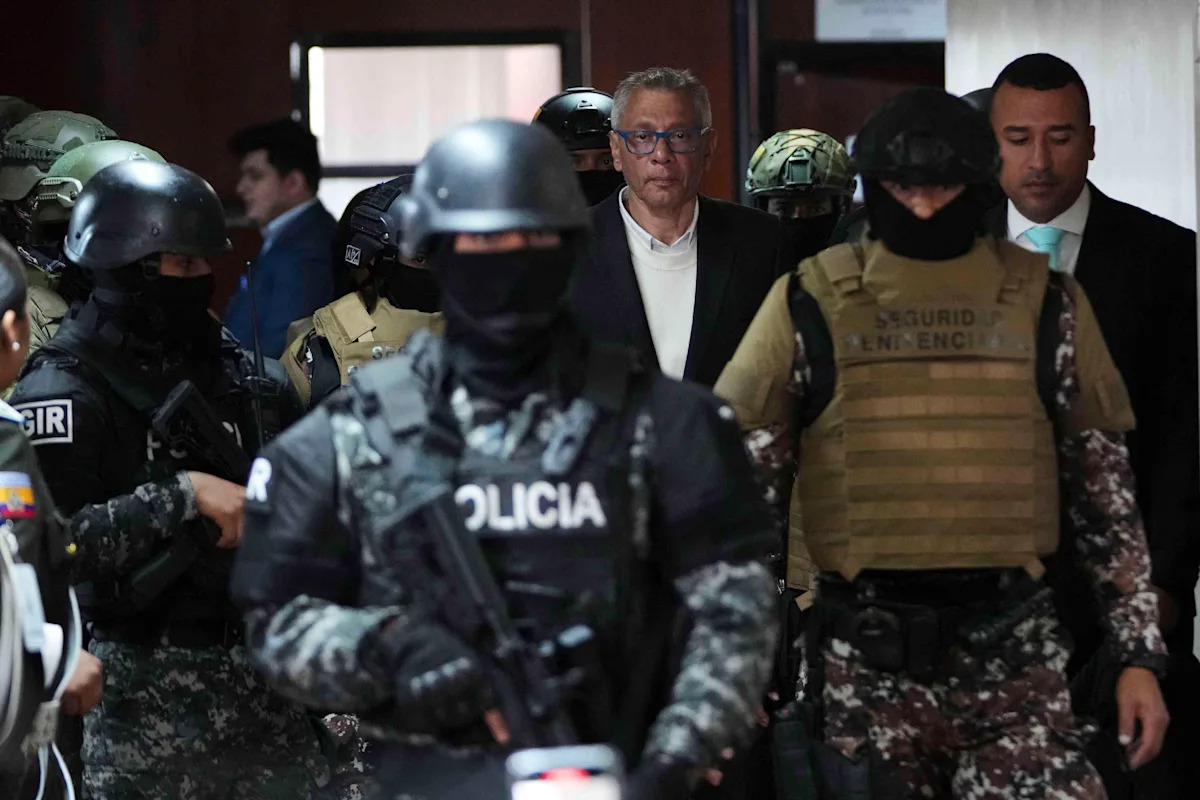 Former Ecuadorian vice president detained in embassy raid gets 13 years in prison