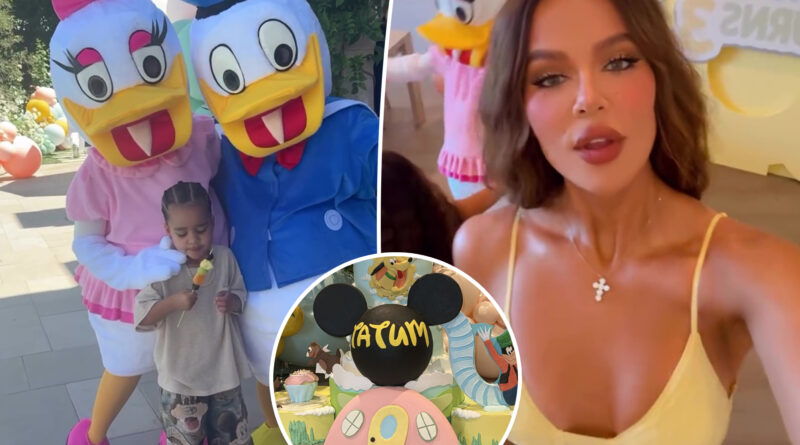 Inside Khloé Kardashian’s extravagant Disney-themed bash for her son Tatum’s 3rd birthday