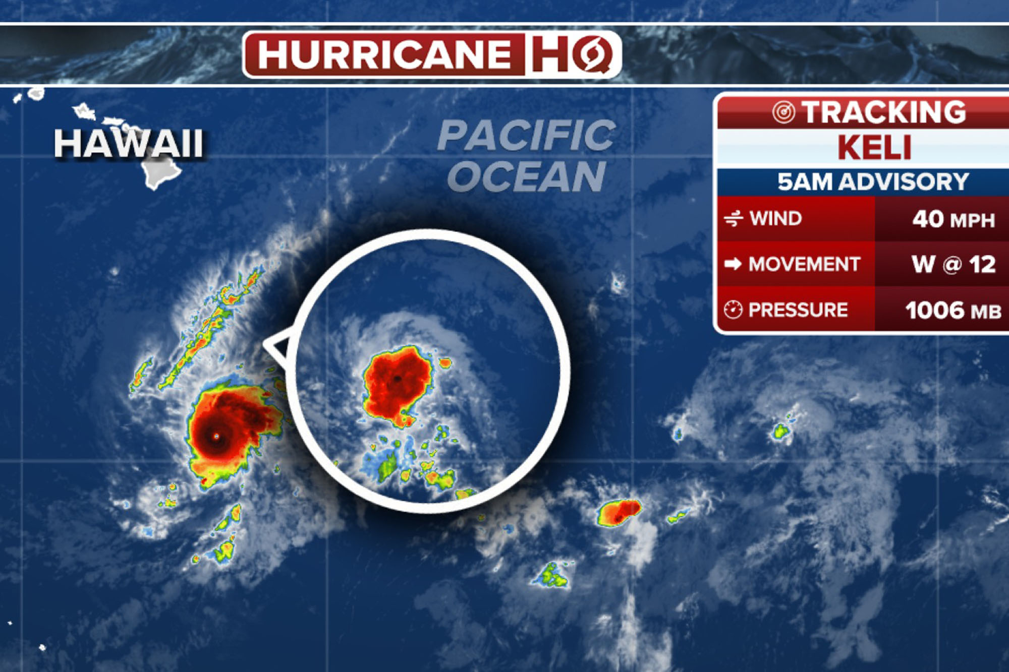 Iona strengthens into major hurricane south of Hawaii as Tropical Storm Keli follows behind