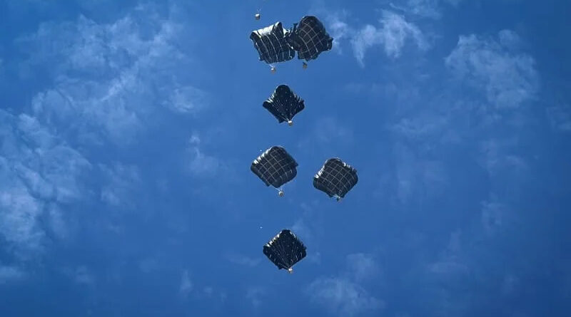 Israel: Over 50 pallets of food airdropped over Gaza by Arab states