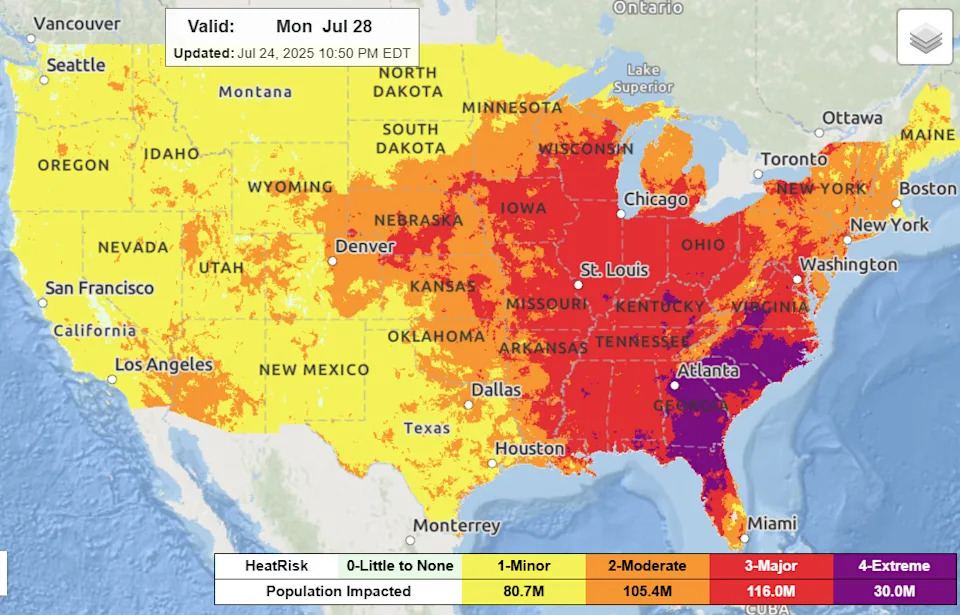 Late July’s oppressive heat forecast isn’t normal