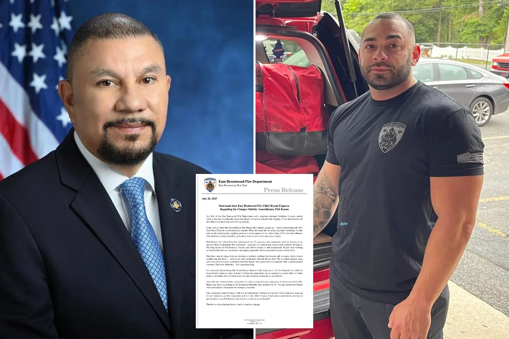 Long Island fire chief accused of storming state lawmaker’s office in ICE feud now facing trespassing charge