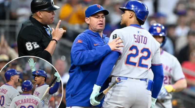 Mets’ Carlos Mendoza gets ejected to protect livid Juan Soto after questionable strike calls