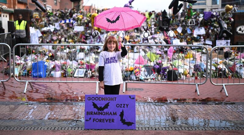 Ozzy Osbourne fans gather in Birmingham for funeral procession to honor rock legend