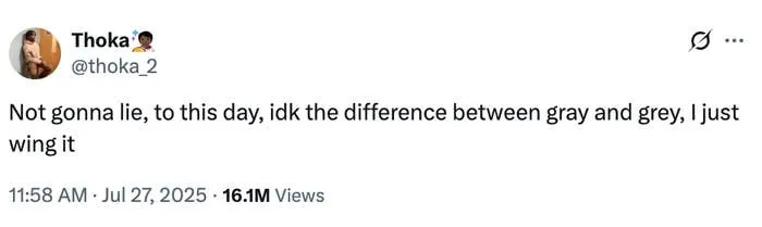 People Are Just Learning The Difference Between “Grey” Vs. “Gray” Because Of This Viral Tweet