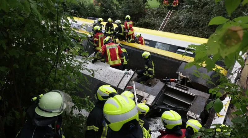 Several deaths as train derails in south-western Germany, sources say