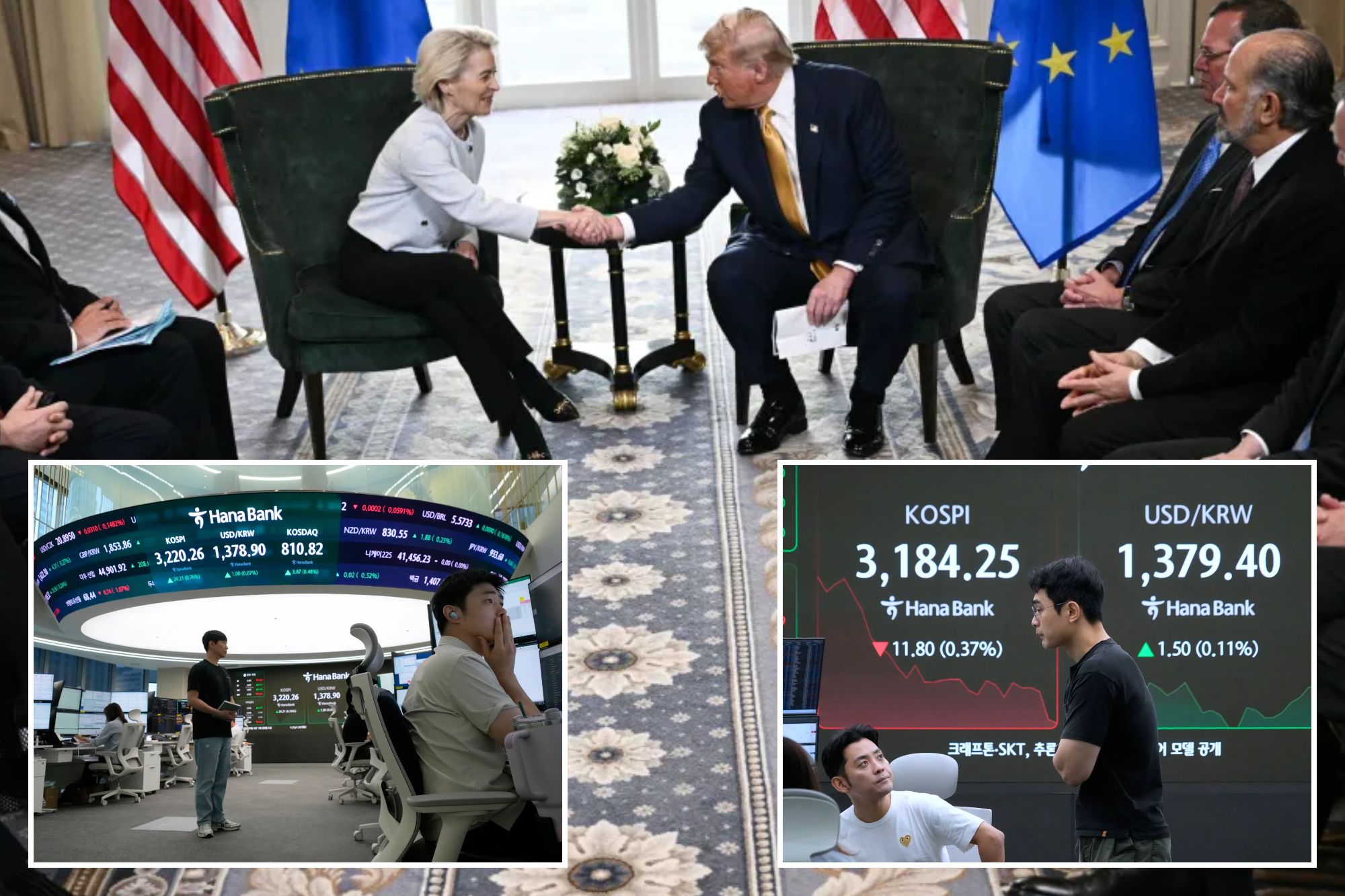 Stocks surge, euro steady after US-EU trade agreement