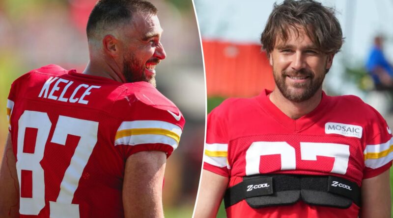Travis Kelce debuts dramatic haircut at Chiefs training camp: ‘We got the dog back’