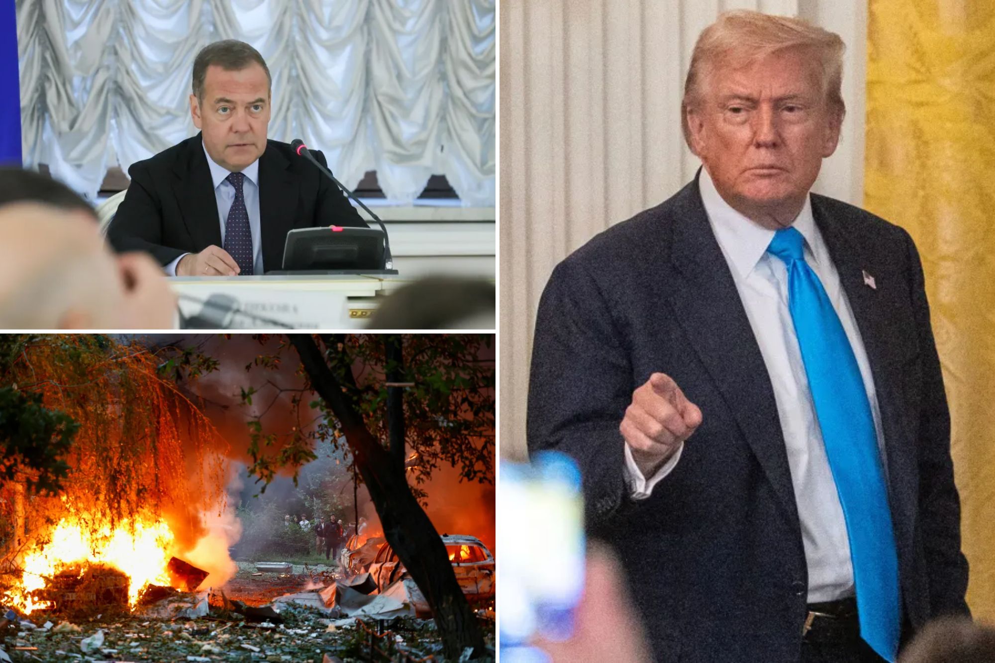 Trump blasts ‘failed’ former Russian president Medvedev to watch his words over war threat