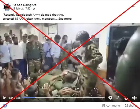 Video shows detention of Bangladeshi paramilitary force members, not Myanmar rebels