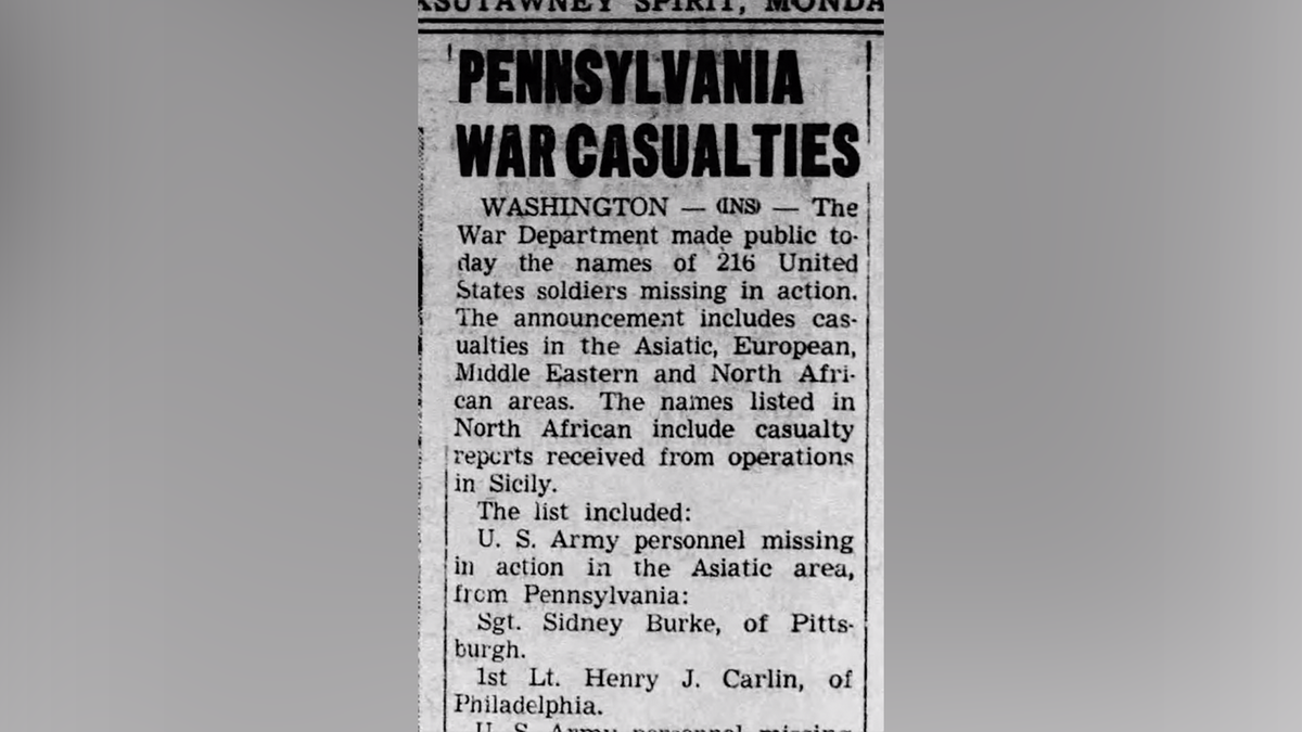 WWII hero’s remains finally coming home after 80-year mystery is solved through military dedication