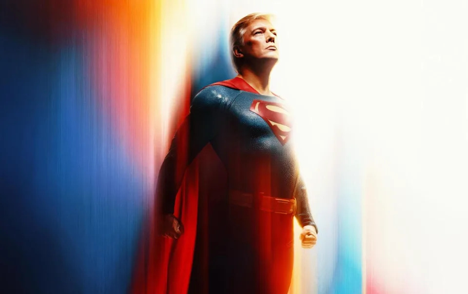 White House mercilessly mocked for posting pic of Trump as Superman
