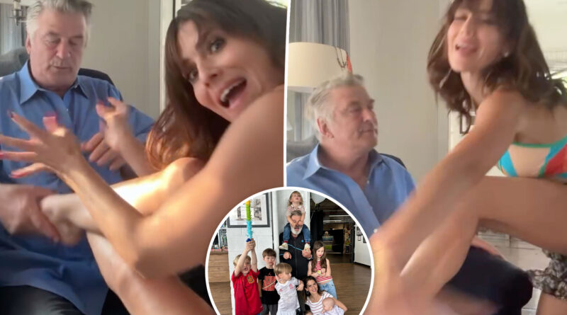 Alec and Hilaria Baldwin spark baby #8 rumors with bizarre foot rubbing video