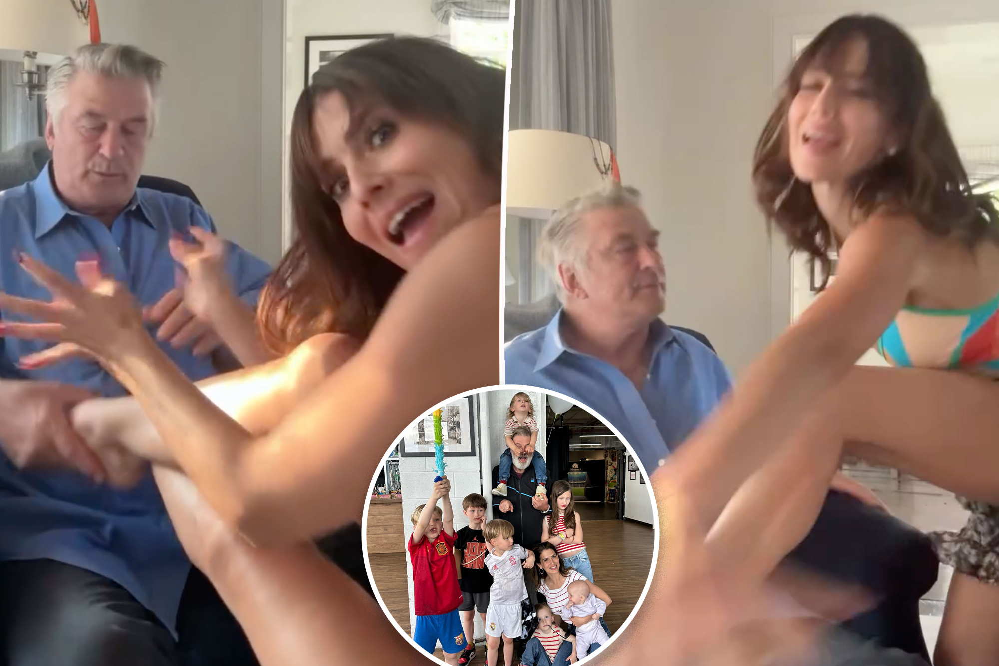 Alec and Hilaria Baldwin spark baby #8 rumors with bizarre foot rubbing video